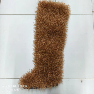 Shaggy Sherpa Thigh High Boots – Puffé Winter Drop